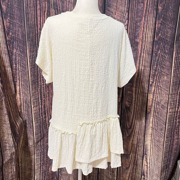 Free People NWT Small Women's White Marni Tiered Tunic Blouse Top - Picture 9 of 11